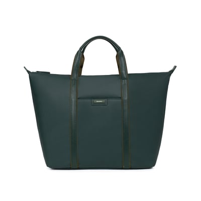 Sac à Main Femme émeraude Inès Delaure - Cuir PU, Doublure Beige, Neuf Avec étiquettes, Style Porté épaule