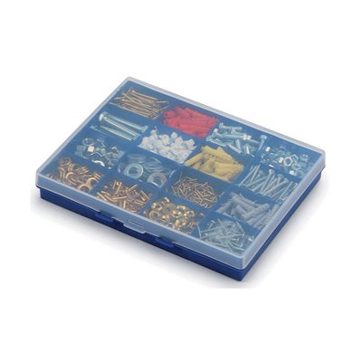 Boite de rangement MIX F1 à fond bleu et couvercle transparent MULTIROIR