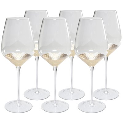 Lot de 6 verres à vin rouge, GOBI KARE DESIGN