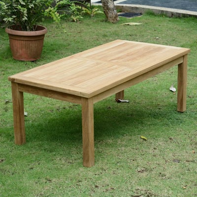 Table basse d'appoint carrée en teck massif 120 x 60 cm - COFFE TECK ATTITUDE