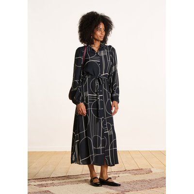 Robe midi col chemise à imprimé LA FEE MARABOUTEE