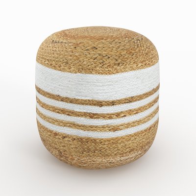 Pouf rond en jute et D40 cm - BILLY RENDEZ-VOUS DÉCO
