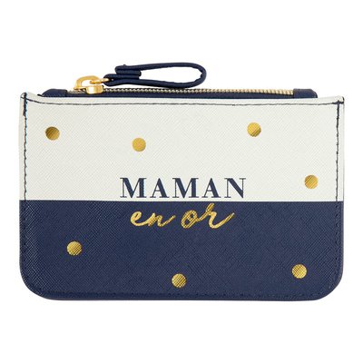Petite pochette Maman en or DRAEGER PARIS