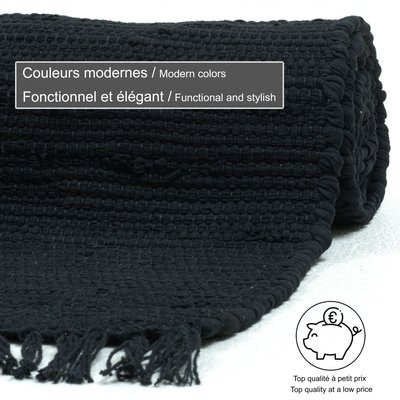 Tapis réversible coloré en coton tissé à la main - Happy Cotton THEKO