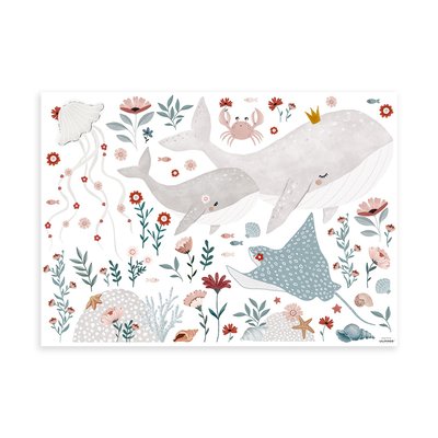 Stickers muraux sous l'ocean OCEAN FIELD LILIPINSO