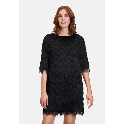 Robe de soirée à franges VERA MONT