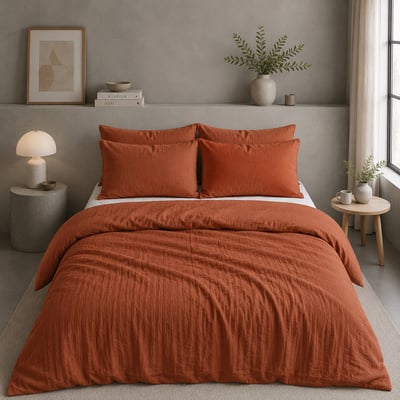 Housse de couette 100% gaze de coton lavé BATON ROUGE