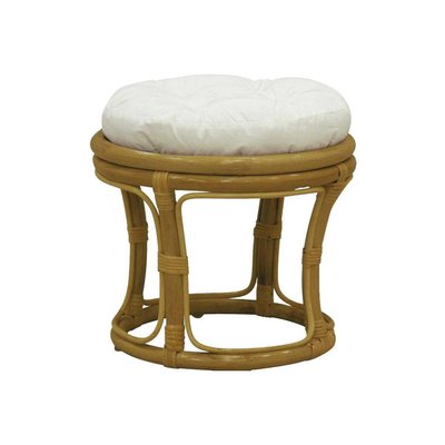 Tabouret en rotin avec coussin Uni AUBRY GASPARD