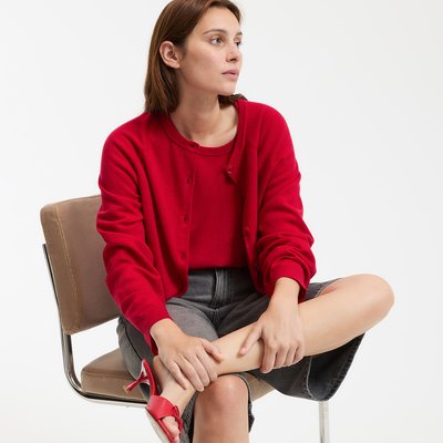 Cardigan girocollo in maglia fine LA REDOUTE COLLECTIONS