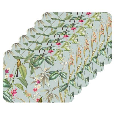 Lot de 6 sets de table motifs tropical BARBARA TOILINUX