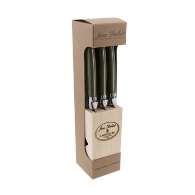Bloc de 6 couteaux Laguiole Kaki JEAN DUBOST
