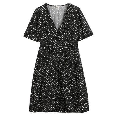 Vestido corto abotonado, de lunares LA REDOUTE COLLECTIONS