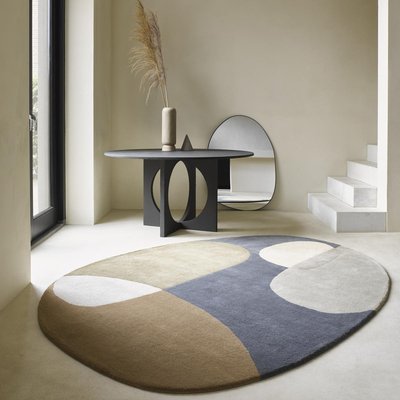 Tapis salon et chambre fait à la main en laine motif abstrait MILLER UN AMOUR DE TAPIS