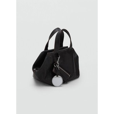 Sac à main cuir breloques MANGO