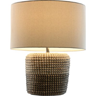 Lampe de salon en lin et jonc de mer RECOLLECTION