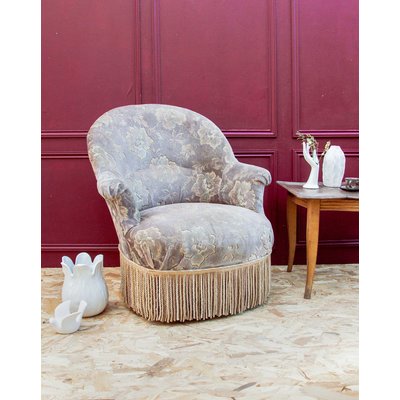 Fauteuil crapaud en tissu Ernest N°109 - Bon état DEBONGOUT