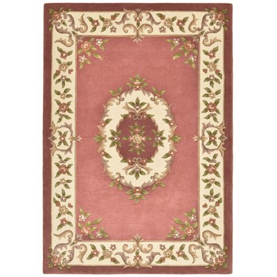 Tapis tufté main en laine avec accents floraux et bordure - Bloomingville THEKO