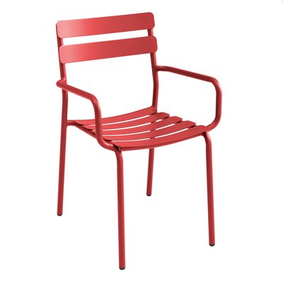 Chaise de terrasse avec accoudoirs en aluminium, ALMADA OVIALA
