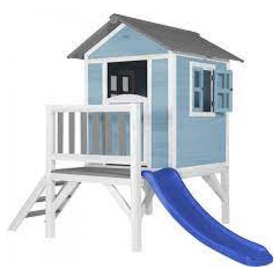 Maisonnette Caribbean bleu - Toboggan bleu AXI HOUSE