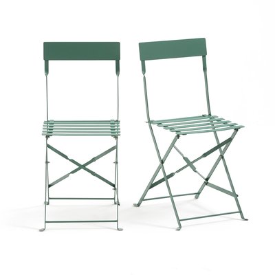 Lot de 2 chaises pliantes métal fer, Ozevan LA REDOUTE INTERIEURS
