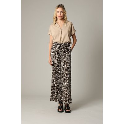 Pantalon femme en polyester gaufré à motif léopard ATILA DEELUXE