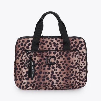 Sac ordinateur imprimé léopard LOLA CASADEMUNT