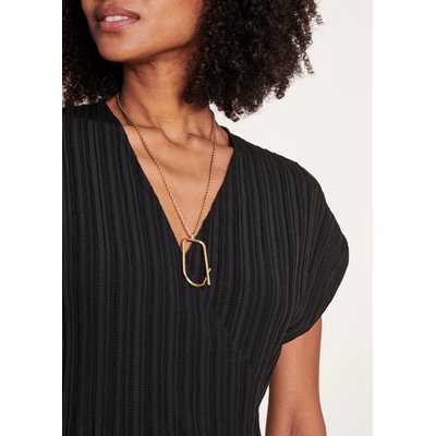 Robe longue portefeuille à manches courtes LA FEE MARABOUTEE