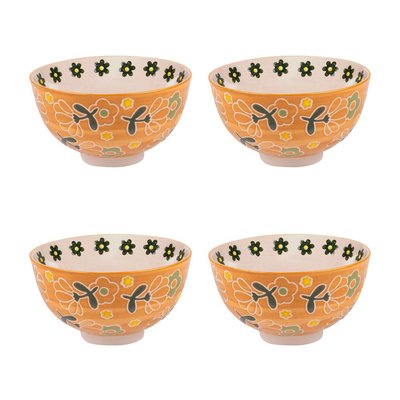 Coffret de 4 coupelles   11 cm-PEONY TABLE PASSION