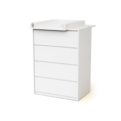 Commode bébé 4 tiroirs en bois avec plan à langer en bois 50 cm UNO WEBABY