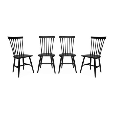 Chaise à barreaux bois d'hévéa (lot de 4) ROMIE SWEEEK