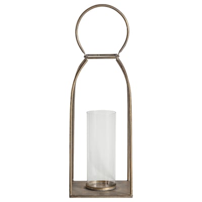 38cm Antique Gold Effect Metal Lantern ÉDITÉ