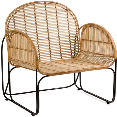 Fauteuil en osier et métal design RECOLLECTION