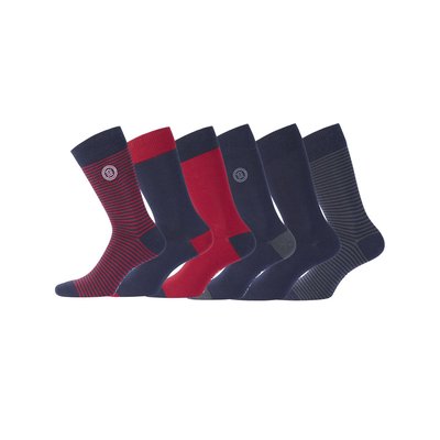 Lot de 6 Paires de Chaussettes de ville en coton SERGE BLANCO