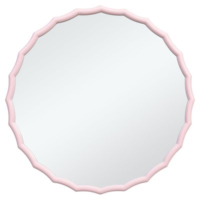 Miroir rond décoratif ondulé en bois H76 SIA DECO