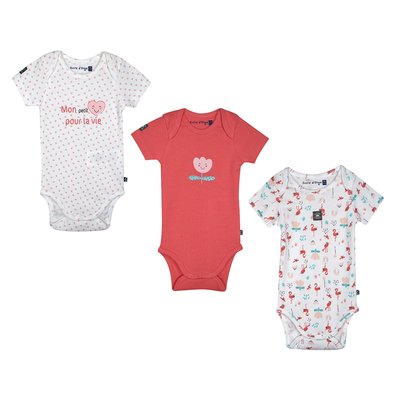 Lot de 3 bodies nordine manches courtes bebe SUCRE D'ORGE
