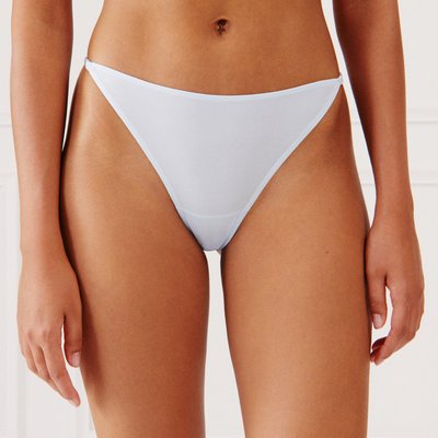 Tanga en microfibre et dentelle LUXORIZ UNDIZ