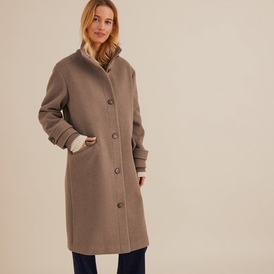 Mid-Length Winter Coat with Button Fastening ANNE WEYBURN