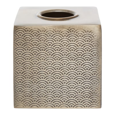 Art Deco Gold Finish Tissue Box FIFTY FIVE SOUTH