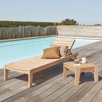 Lot bain de soleil et table basse en teck massif  JAYA BERAH GETAH