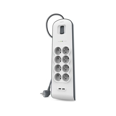 Multiprise USB 8 prises parafoudres + 2 USB BELKIN