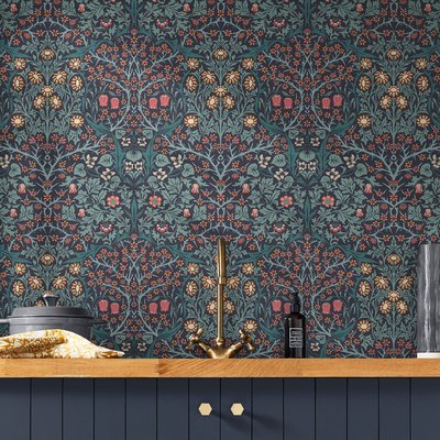 Papier peint Fleurs de prunellier d'une nuit d'été WILLIAM MORRIS AT HOME