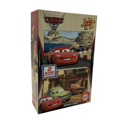 Puzzle 2 x 25 pièces Cars 2 Disney - Bon état EDUCA