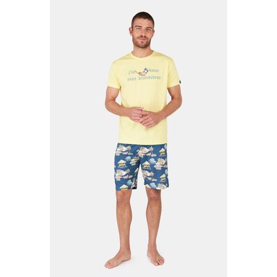 Pyjashort en coton imprimé Teddy cool ARTHUR