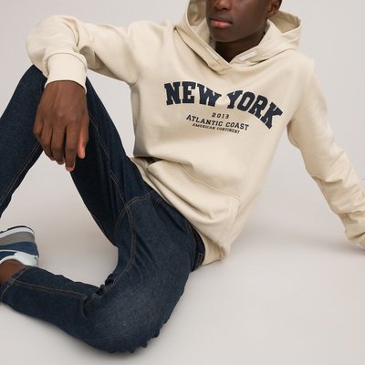 Sweat à capuche imprimé New York LA REDOUTE COLLECTIONS