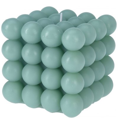 Bougie carrée design boules 10x10cm WADIGA