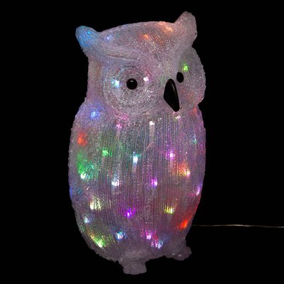 Hibou lumineux extérieur H47.5cm 60 LED + transfo FEERIC LIGHTS & CHRISTMAS