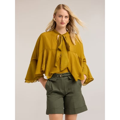 Blouse oversize en soie mélangée MOTIVI