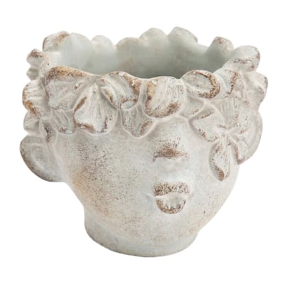 Cache pot enfant fleurs en pierre H12 AMADEUS