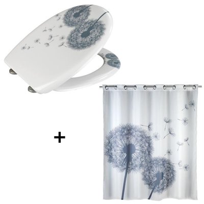 Accessoires de salle de bain - Abattant WC et rideau de douche Astera TOILINUX