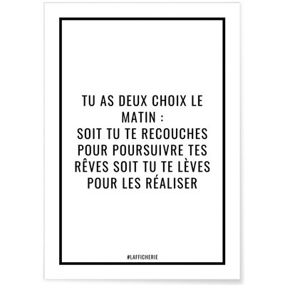 Poster Choix du matin L'AFFICHERIE